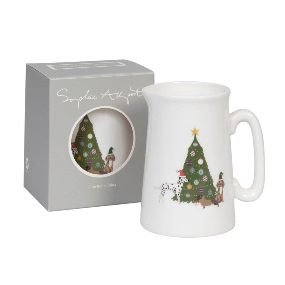 New Christmas Dogs Small Bone China Jug in gift box